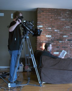 Getting a shot of the prop script over my shoulder