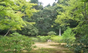 A small shrine in a Zen garden, Kyoto
