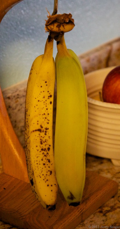 one ripe banana