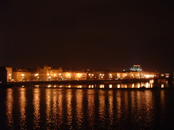 Prague lights on the vlatava