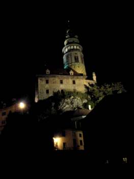 The castle tower in Český Krumlov